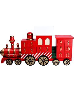 Gisela Graham Wood Train Advent Ornament